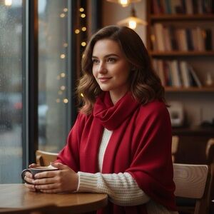 Multifunctional Elegant Classic Pashmina Scarf Wrap Shawl Twisted Fringe 70x28